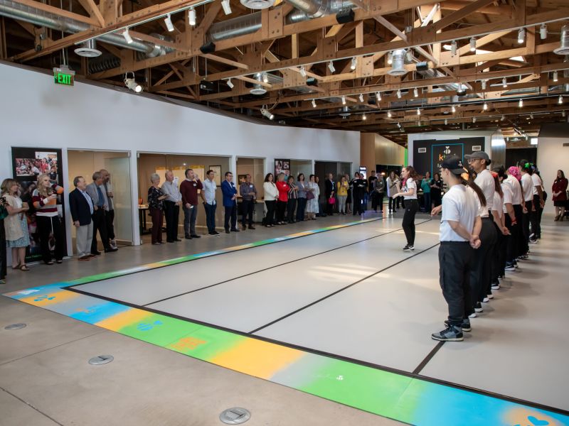 Dance Floor at the BE KIND Community Education Center